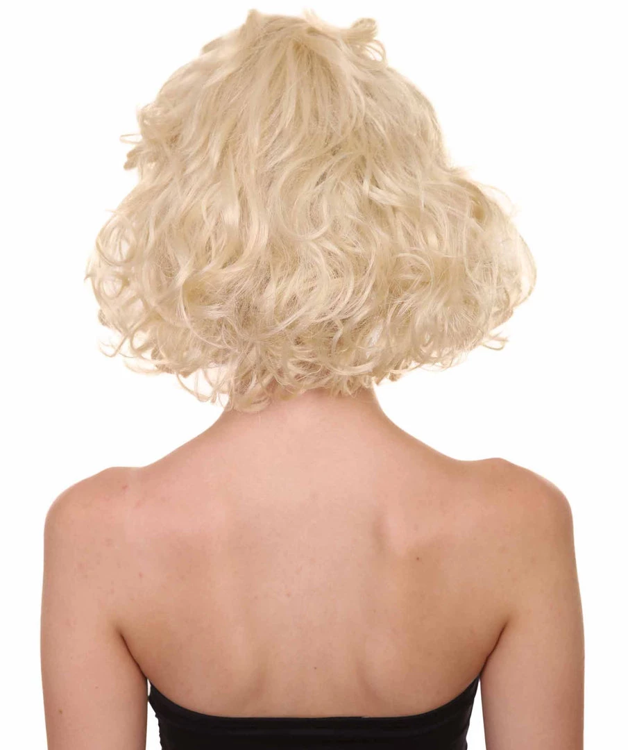 HPO 51's Curly Womens Wig | Blonde Vintage Wig | Premium Breathable Capless Cap Women's 4 HPO 51's Curly Womens Wig | Blonde Vintage Wig | Premium Breathable Capless Cap Women's