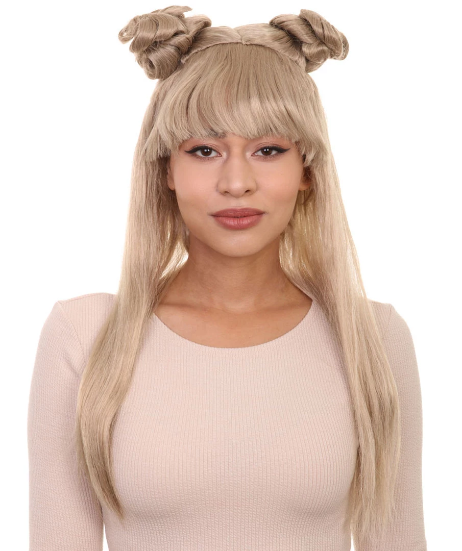 HPO Women's Asian Princess Wig | Blonde Cosplay Wigs | Premium Breathable Capless Cap 1 HPO Women's Asian Princess Wig | Blonde Cosplay Wigs | Premium Breathable Capless Cap
