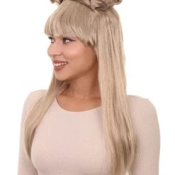 HPO Women's Asian Princess Wig | Blonde Cosplay Wigs | Premium Breathable Capless Cap
