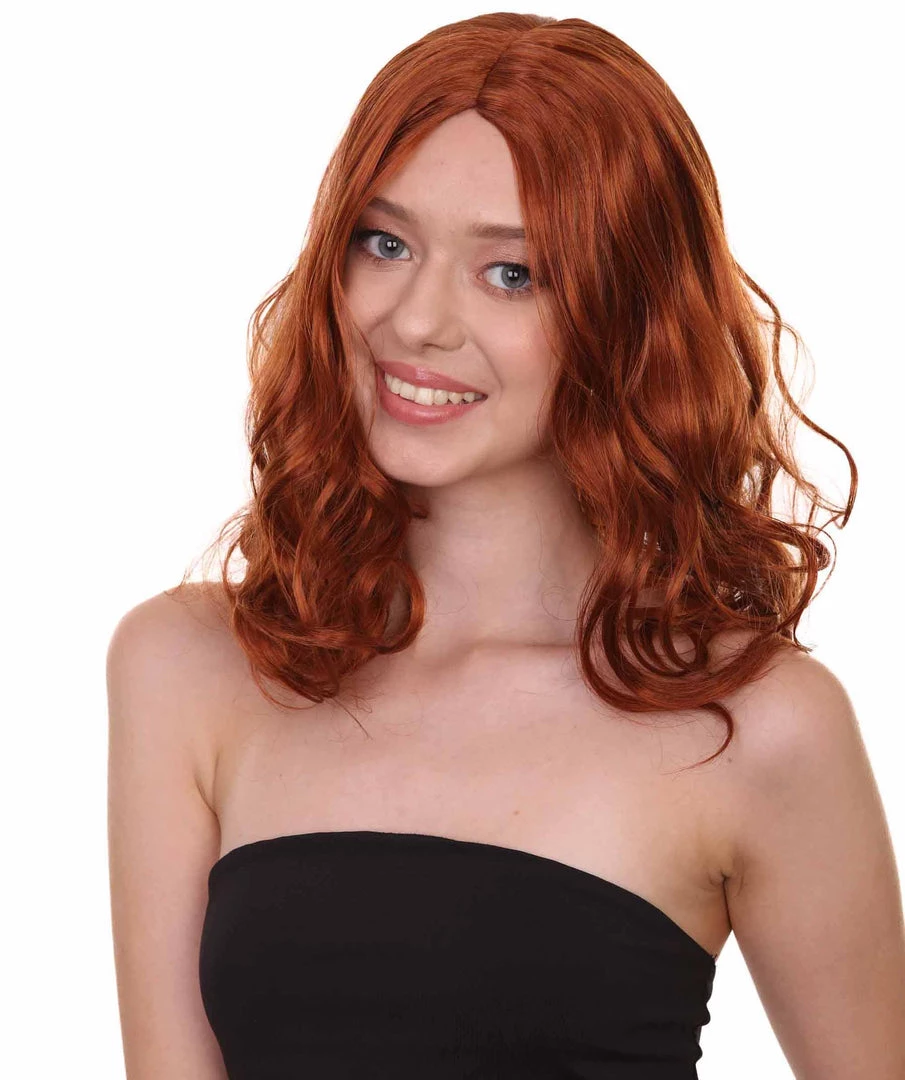 HPO Wavy Auburn Womens Wig | Sexy Cosplay Party Halloween Wig | Premium Breathable Capless Cap 2 HPO Wavy Auburn Womens Wig | Sexy Cosplay Party Halloween Wig | Premium Breathable Capless Cap