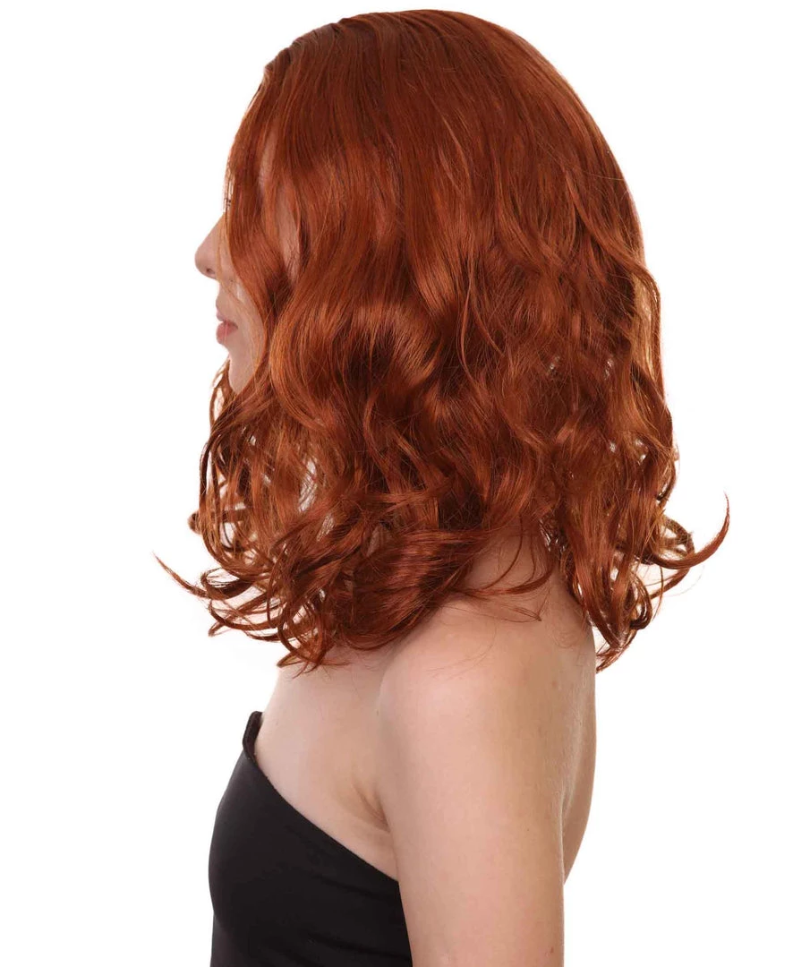 HPO Wavy Auburn Womens Wig | Sexy Cosplay Party Halloween Wig | Premium Breathable Capless Cap 3 HPO Wavy Auburn Womens Wig | Sexy Cosplay Party Halloween Wig | Premium Breathable Capless Cap