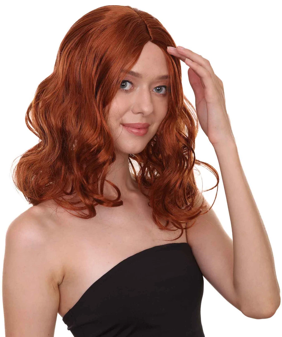 HPO Wavy Auburn Womens Wig | Sexy Cosplay Party Halloween Wig | Premium Breathable Capless Cap 6 HPO Wavy Auburn Womens Wig | Sexy Cosplay Party Halloween Wig | Premium Breathable Capless Cap