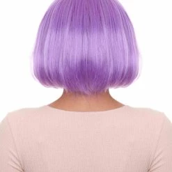 HPO Womens Purple Witch Bob Wig | Party Ready Fancy Cosplay Halloween Wig | Premium Breathable Capless Cap Men's
