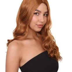 HPO Women's Super Hero Wig | Golden Cosplay Halloween Wig | Premium Breathable Capless Cap