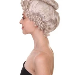 HPO Women's Mrs Claus Womens Wig | TV/Movie Short Blonde Fancy Cosplay Halloween Wig | Premium Breathable Capless Cap