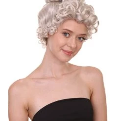 HPO Women's Mrs Claus Womens Wig | TV/Movie Short Blonde Fancy Cosplay Halloween Wig | Premium Breathable Capless Cap