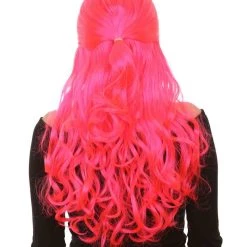 HPO Women Long Curly Deep Pink Wig | Premium Breathable Capless Cap 12 HPO Women Long Curly Deep Pink Wig | Premium Breathable Capless Cap