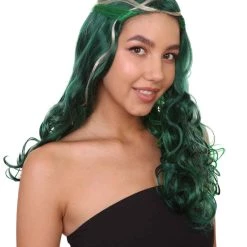 HPO Zombie Womens Wig | Green Sexy Cosplay Party Halloween Wig | Premium Breathable Capless Cap 14 HPO Zombie Womens Wig | Green Sexy Cosplay Party Halloween Wig | Premium Breathable Capless Cap