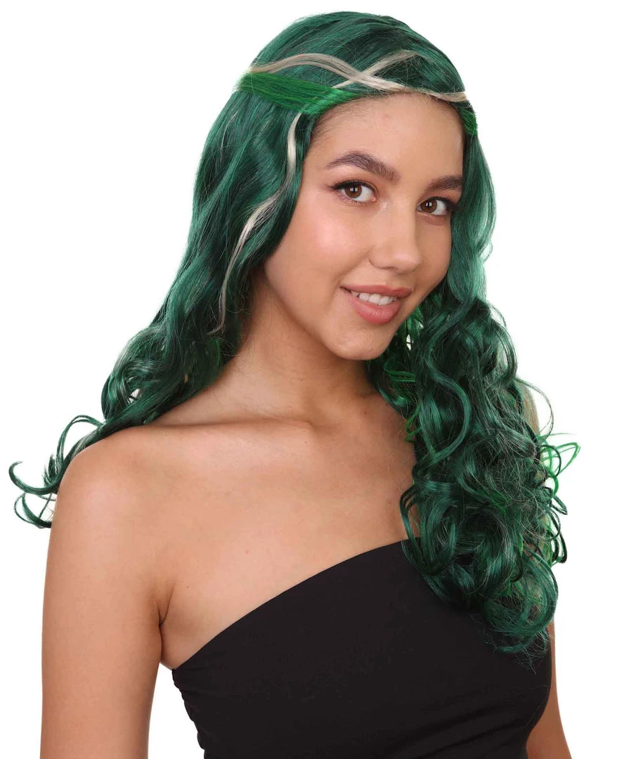 HPO Zombie Womens Wig | Green Sexy Cosplay Party Halloween Wig | Premium Breathable Capless Cap 6 HPO Zombie Womens Wig | Green Sexy Cosplay Party Halloween Wig | Premium Breathable Capless Cap