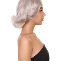 HPO Women's 20s Glitz And Glamour Wig | Grey Halloween Wig | Premium Breathable Capless Cap 13 HPO Women's 20s Glitz And Glamour Wig | Grey Halloween Wig | Premium Breathable Capless Cap
