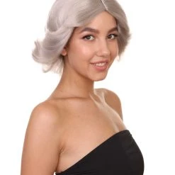 HPO Women's 20s Glitz And Glamour Wig | Grey Halloween Wig | Premium Breathable Capless Cap 14 HPO Women's 20s Glitz And Glamour Wig | Grey Halloween Wig | Premium Breathable Capless Cap