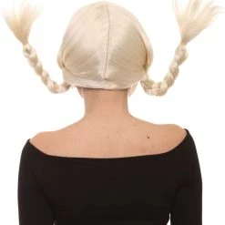 HPO Women Wig For Cosplay | Blonde Braided Character Cosplay Halloween Wig | Premium Breathable Capless Cap Men's