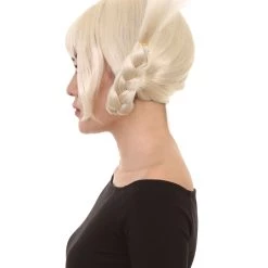 HPO Women Wig For Cosplay | Blonde Braided Character Cosplay Halloween Wig | Premium Breathable Capless Cap Men's
