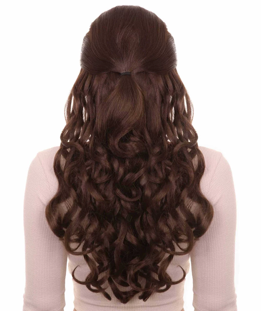 HPO Adults Women's Long Wavy Wigs | Dark Brown Coaplay Wigs | Premium Breathable Capless Cap 4 HPO Adults Women's Long Wavy Wigs | Dark Brown Coaplay Wigs | Premium Breathable Capless Cap