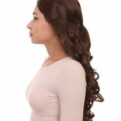 HPO Adults Women's Long Wavy Wigs | Dark Brown Coaplay Wigs | Premium Breathable Capless Cap 11 HPO Adults Women's Long Wavy Wigs | Dark Brown Coaplay Wigs | Premium Breathable Capless Cap