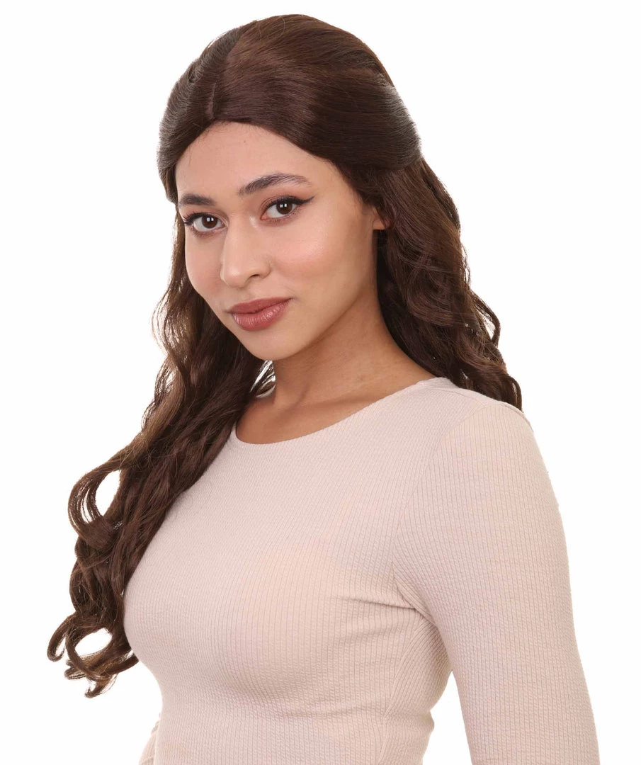 HPO Adults Women's Long Wavy Wigs | Dark Brown Coaplay Wigs | Premium Breathable Capless Cap 2 HPO Adults Women's Long Wavy Wigs | Dark Brown Coaplay Wigs | Premium Breathable Capless Cap