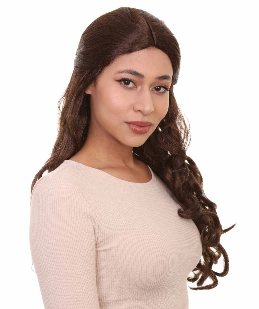 HPO Adults Women's Long Wavy Wigs | Dark Brown Coaplay Wigs | Premium Breathable Capless Cap 6 HPO Adults Women's Long Wavy Wigs | Dark Brown Coaplay Wigs | Premium Breathable Capless Cap