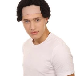 HPO Curly Bald Mens Wig | Cosplay Halloween Wig | Premium Breathable Capless Cap Men's 12 HPO Curly Bald Mens Wig | Cosplay Halloween Wig | Premium Breathable Capless Cap Men's