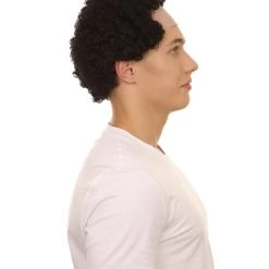 HPO Curly Bald Mens Wig | Cosplay Halloween Wig | Premium Breathable Capless Cap Men's 15 HPO Curly Bald Mens Wig | Cosplay Halloween Wig | Premium Breathable Capless Cap Men's