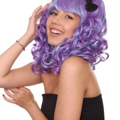 HPO Lolita Long Wavy Ponytails Womens Cosplay Wig | Fancy Party Event Ready Halloween Wig | Premium Breathable Capless Cap Women's