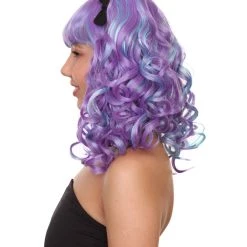 HPO Lolita Long Wavy Ponytails Womens Cosplay Wig | Fancy Party Event Ready Halloween Wig | Premium Breathable Capless Cap Women's