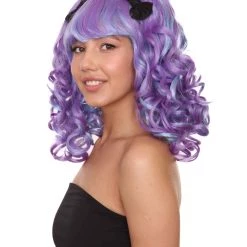 HPO Lolita Long Wavy Ponytails Womens Cosplay Wig | Fancy Party Event Ready Halloween Wig | Premium Breathable Capless Cap Women's