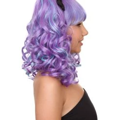 HPO Lolita Long Wavy Ponytails Womens Cosplay Wig | Fancy Party Event Ready Halloween Wig | Premium Breathable Capless Cap Women's