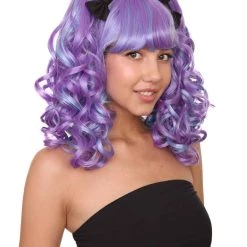 HPO Lolita Long Wavy Ponytails Womens Cosplay Wig | Fancy Party Event Ready Halloween Wig | Premium Breathable Capless Cap Women's