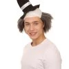 HPO Men's Horror Clown Mens Wig With Hat | Grey Ghost Wig