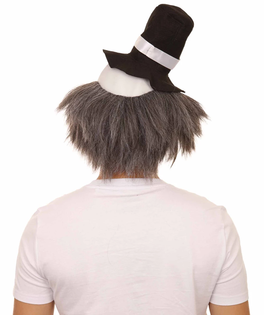 HPO Men's Horror Clown Mens Wig With Hat | Grey Ghost Wig 4 HPO Men's Horror Clown Mens Wig With Hat | Grey Ghost Wig