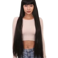 HPO Women Extra Long Straight Cosplay Brown Wig | Premium Breathable Capless Cap 19 HPO Women Extra Long Straight Cosplay Brown Wig | Premium Breathable Capless Cap