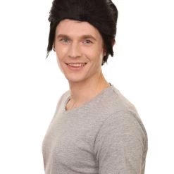 HPO Vampire Mens Wig | Black Celebrity Cosplay Halloween Wig | Premium Breathable Capless Cap