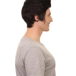 HPO Vampire Mens Wig | Black Celebrity Cosplay Halloween Wig | Premium Breathable Capless Cap 15 HPO Vampire Mens Wig | Black Celebrity Cosplay Halloween Wig | Premium Breathable Capless Cap