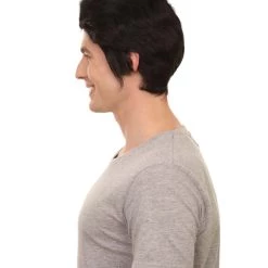 HPO Vampire Mens Wig | Black Celebrity Cosplay Halloween Wig | Premium Breathable Capless Cap 13 HPO Vampire Mens Wig | Black Celebrity Cosplay Halloween Wig | Premium Breathable Capless Cap