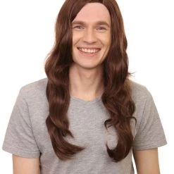 HPO 80's Rocker Mens Wig | Historical Brown Cosplay Halloween Wig | Premium Breathable Capless Cap Men's 16 HPO 80's Rocker Mens Wig | Historical Brown Cosplay Halloween Wig | Premium Breathable Capless Cap Men's