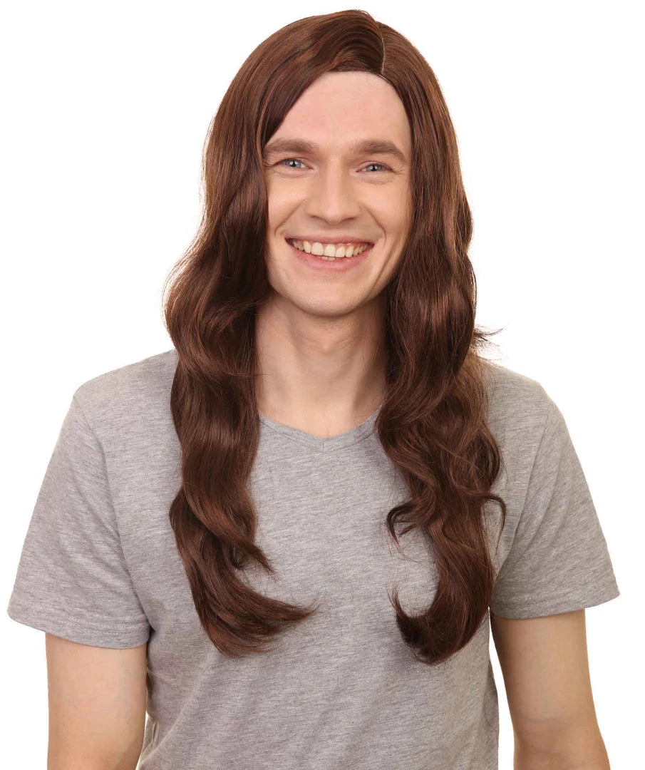 HPO 80's Rocker Mens Wig | Historical Brown Cosplay Halloween Wig | Premium Breathable Capless Cap Men's 7 HPO 80's Rocker Mens Wig | Historical Brown Cosplay Halloween Wig | Premium Breathable Capless Cap Men's