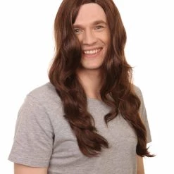 HPO 80's Rocker Mens Wig | Historical Brown Cosplay Halloween Wig | Premium Breathable Capless Cap Men's 15 HPO 80's Rocker Mens Wig | Historical Brown Cosplay Halloween Wig | Premium Breathable Capless Cap Men's