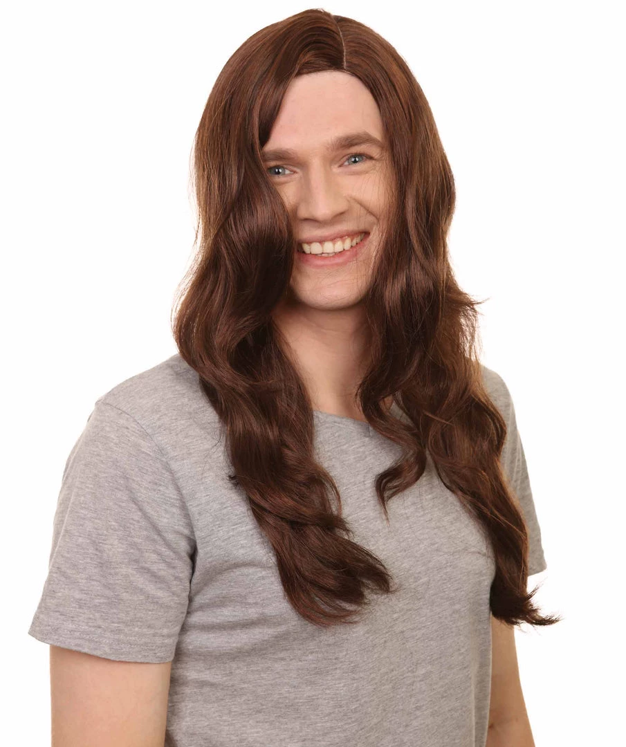 HPO 80's Rocker Mens Wig | Historical Brown Cosplay Halloween Wig | Premium Breathable Capless Cap Men's 6 HPO 80's Rocker Mens Wig | Historical Brown Cosplay Halloween Wig | Premium Breathable Capless Cap Men's