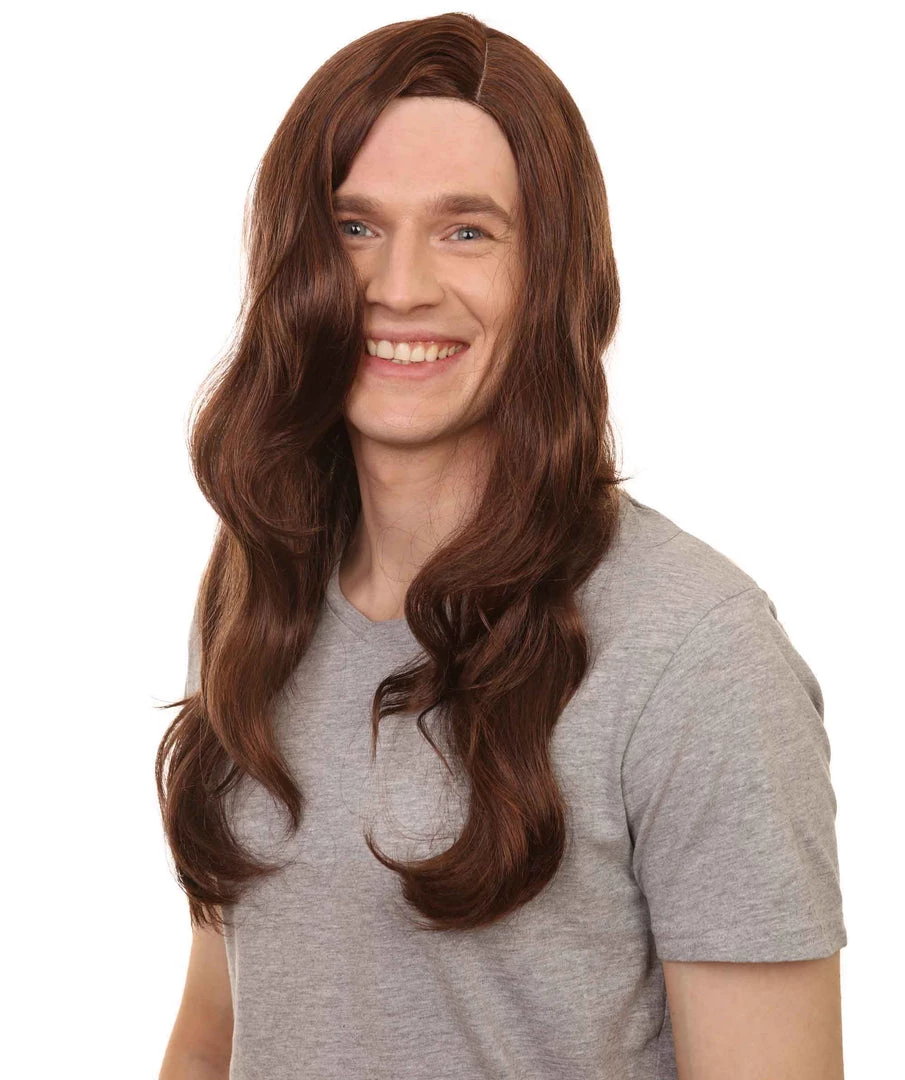 HPO 80's Rocker Mens Wig | Historical Brown Cosplay Halloween Wig | Premium Breathable Capless Cap Men's 1 HPO 80's Rocker Mens Wig | Historical Brown Cosplay Halloween Wig | Premium Breathable Capless Cap Men's