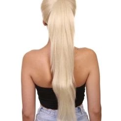 HPO Snger Womens Wig | Blond Pop Star One Side Ponytail Celebrity Wig | Premium Breathable Capless Cap 40 HPO Snger Womens Wig | Blond Pop Star One Side Ponytail Celebrity Wig | Premium Breathable Capless Cap