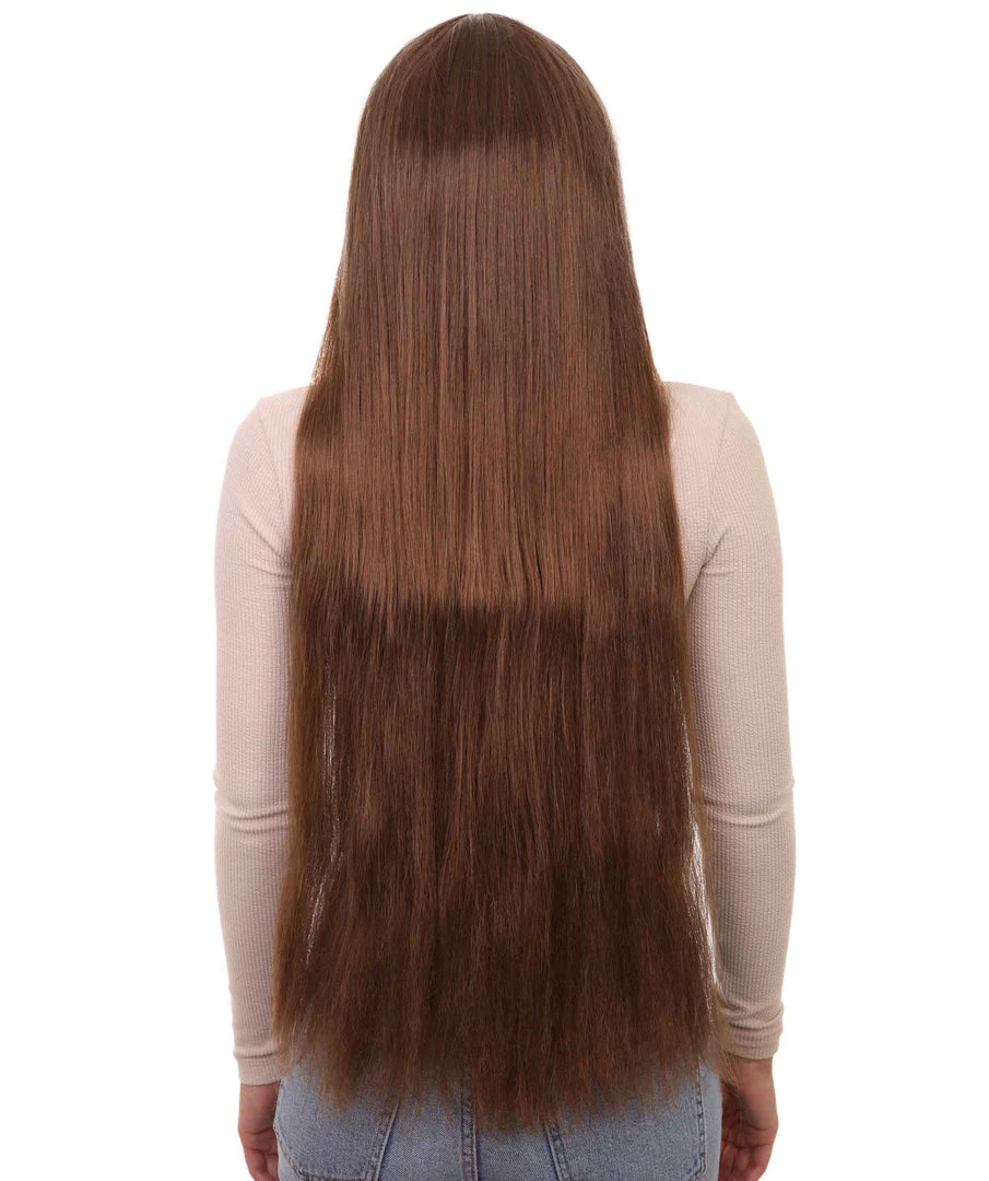 HPO Women Extra Long Straight Cosplay Brown Wig | Premium Breathable Capless Cap 4 HPO Women Extra Long Straight Cosplay Brown Wig | Premium Breathable Capless Cap