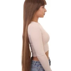 HPO Women Extra Long Straight Cosplay Brown Wig | Premium Breathable Capless Cap 18 HPO Women Extra Long Straight Cosplay Brown Wig | Premium Breathable Capless Cap