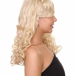 HPO Womens Blonde Princess Wig | Long Curly Glamour Royal Cosplay Halloween Wig | Premium Breathable Capless Cap 13 HPO Womens Blonde Princess Wig | Long Curly Glamour Royal Cosplay Halloween Wig | Premium Breathable Capless Cap