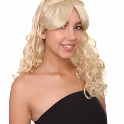 HPO Womens Blonde Princess Wig | Long Curly Glamour Royal Cosplay Halloween Wig | Premium Breathable Capless Cap 14 HPO Womens Blonde Princess Wig | Long Curly Glamour Royal Cosplay Halloween Wig | Premium Breathable Capless Cap