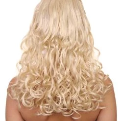 HPO Womens Blonde Princess Wig | Long Curly Glamour Royal Cosplay Halloween Wig | Premium Breathable Capless Cap 12 HPO Womens Blonde Princess Wig | Long Curly Glamour Royal Cosplay Halloween Wig | Premium Breathable Capless Cap