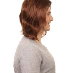 HPO Men's Men Fancy Brown Wig | Cosplay Halloween Wig | Premium Breathable Capless Cap