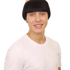 HPO Men's Monk Mens Wig | Black Hair With Cap