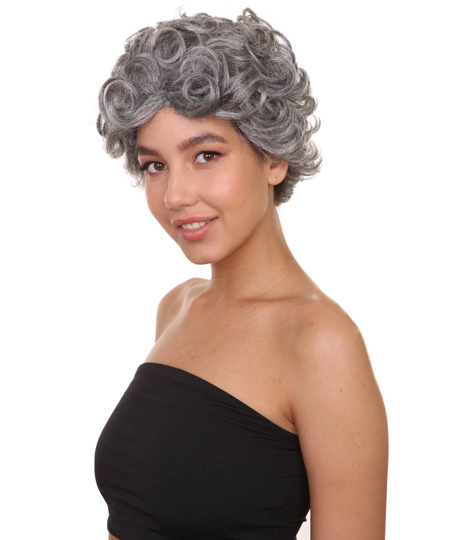 HPO Womens Old Grandma Wig | Character Play Cosplay Halloween Wig | Premium Breathable Capless Cap 2 HPO Womens Old Grandma Wig | Character Play Cosplay Halloween Wig | Premium Breathable Capless Cap