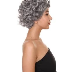 HPO Womens Old Grandma Wig | Character Play Cosplay Halloween Wig | Premium Breathable Capless Cap 13 HPO Womens Old Grandma Wig | Character Play Cosplay Halloween Wig | Premium Breathable Capless Cap