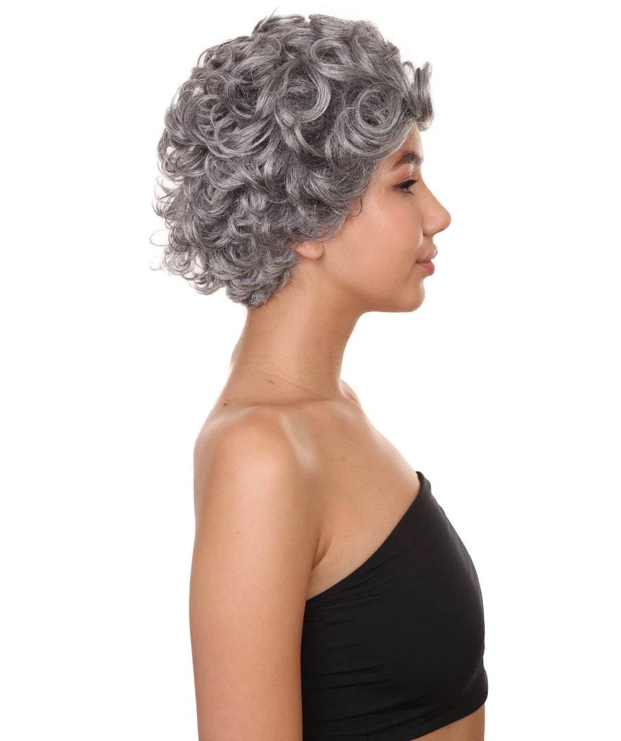 HPO Womens Old Grandma Wig | Character Play Cosplay Halloween Wig | Premium Breathable Capless Cap 5 HPO Womens Old Grandma Wig | Character Play Cosplay Halloween Wig | Premium Breathable Capless Cap